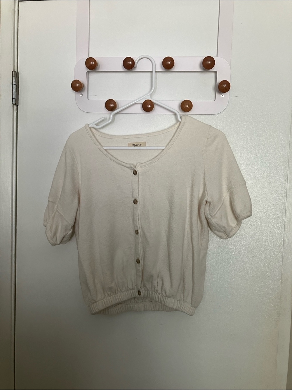 Good condition Madewell Loop-Terry Button-Front Crop Top Size XXS